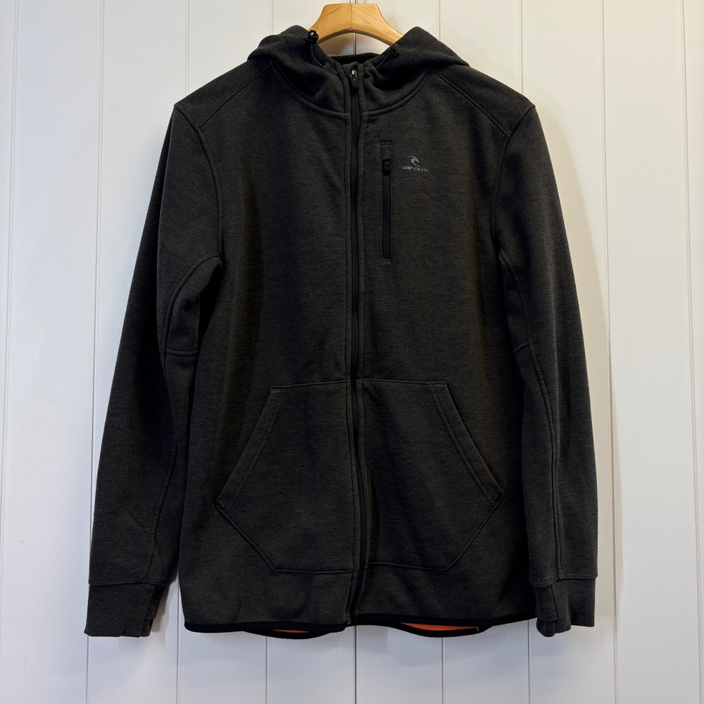 Rip Curl Athleisure Full Zip Hoodie Men Medium Gray Streetwear Gorpcore Skater